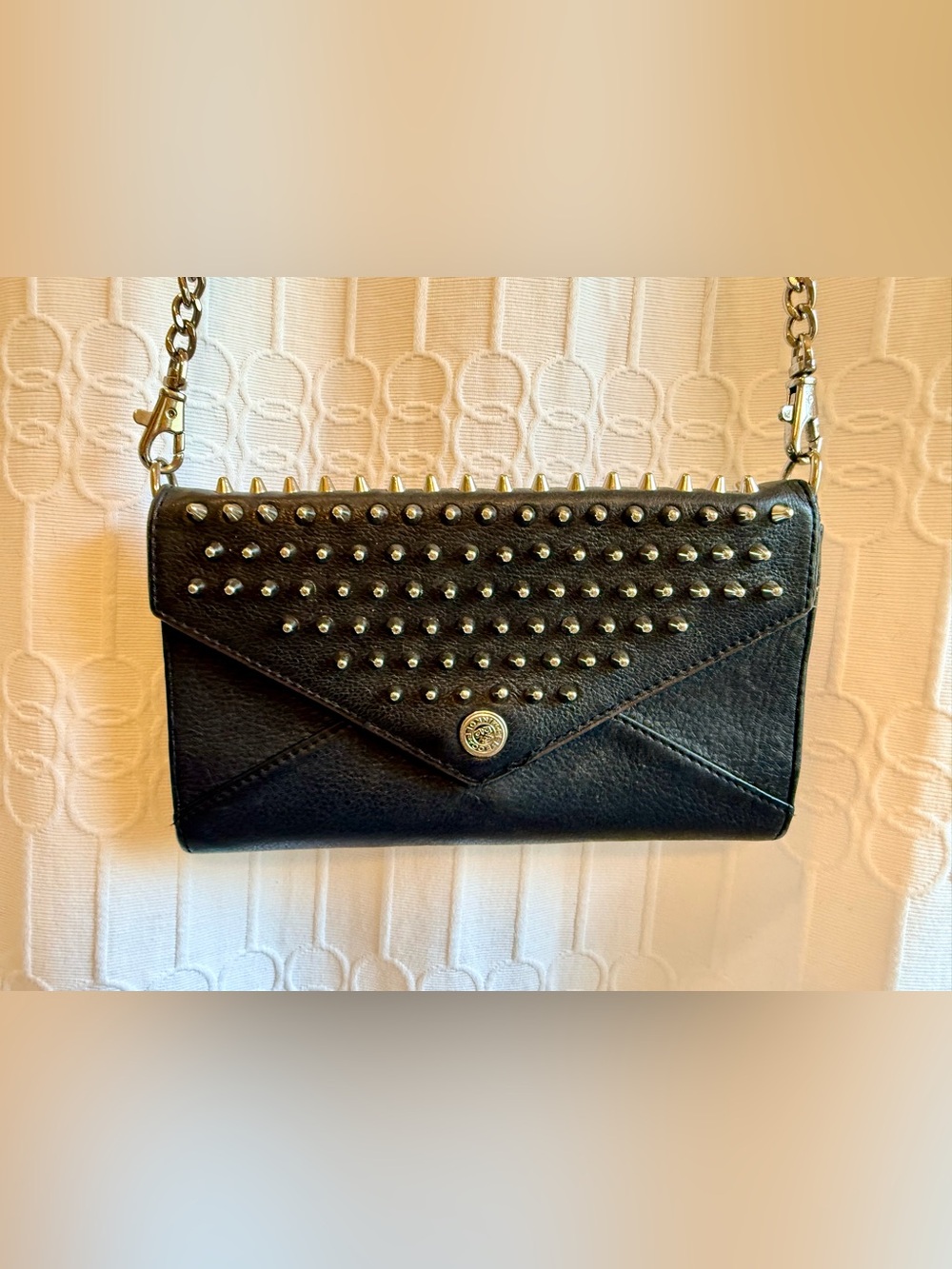 Rebecca Minkoff Leather Studded Wallet on a Chain